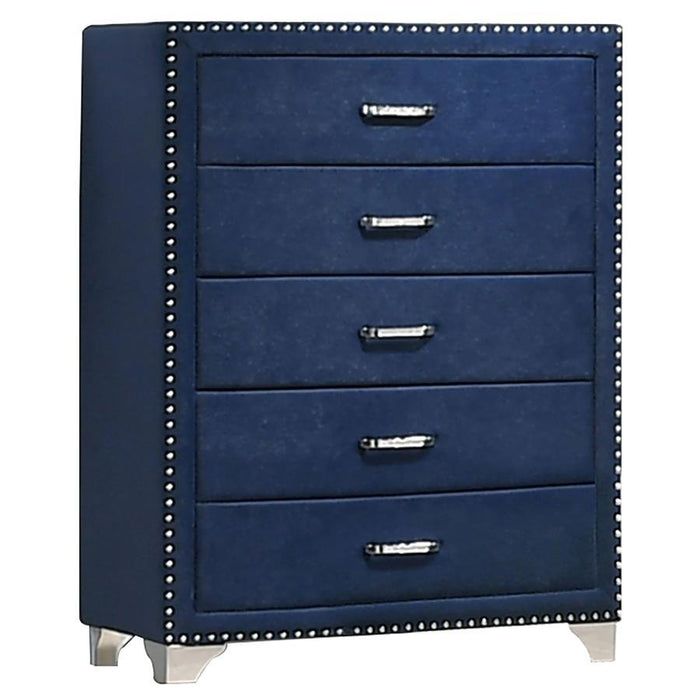 Melody - 5-Drawer Upholstered Chest