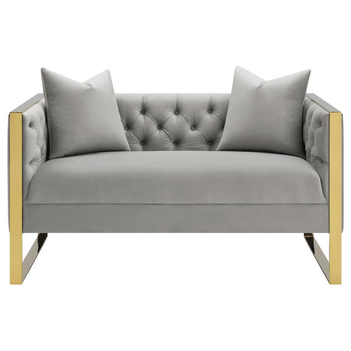 Eastbrook - Tufted Back Loveseat - Gray