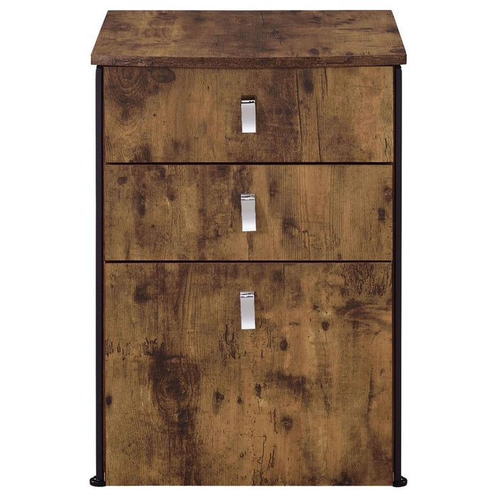 Estrella - 3-Drawer Home Office File Cabinet - Rustic Nutmeg