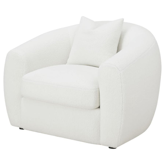 Isabella - Upholstered Tight Back Chair - White