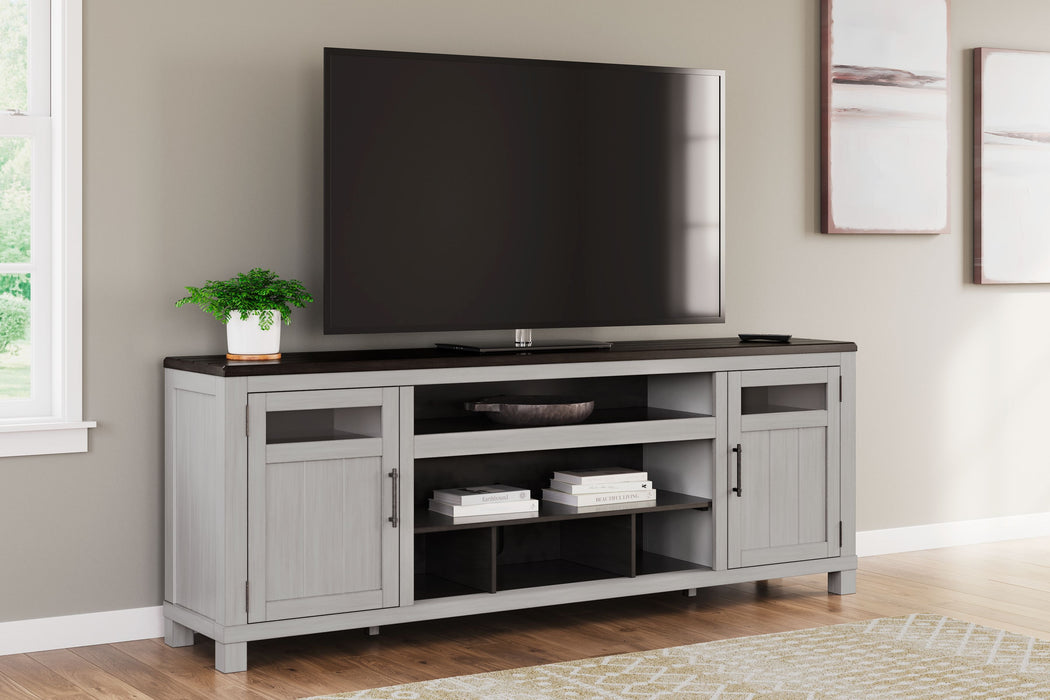 Darborn - Gray / Brown - Xl TV Stand W/Fireplace Option