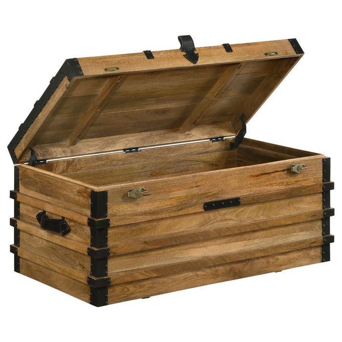 Simmons - Rectangular Storage Trunk - Natural And Black