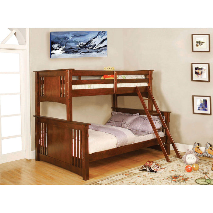 Spring Creek - Twin Over Full Bunk Bed - Oak