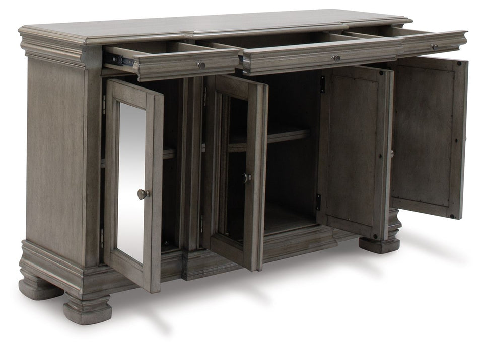 Lexorne - Gray - Dining Room Server