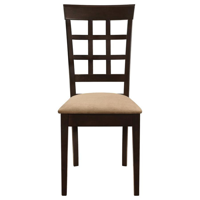 Gabriel - Lattice Back Side Chairs (Set of 2) - Cappuccino And Tan