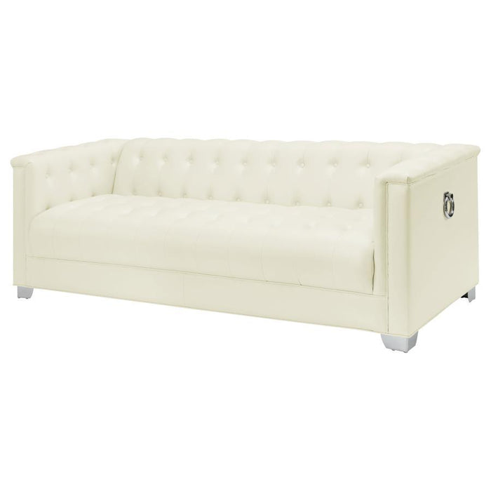 Chaviano - Tufted Upholstered Sofa Pearl White