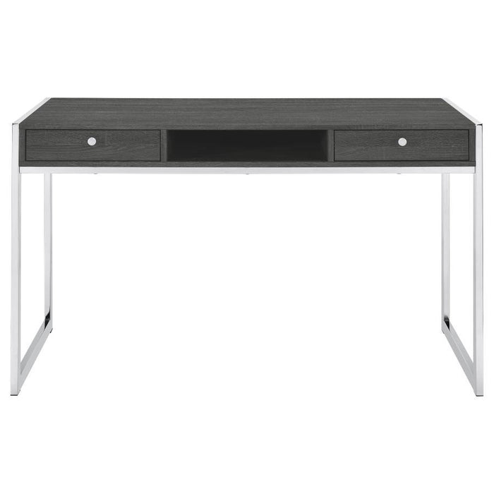 Wallice - 2-Drawer Writing Desk - Weathered Gray