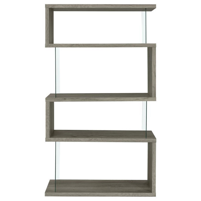 Emelle - 4-Shelf Bookcase With Glass Panels