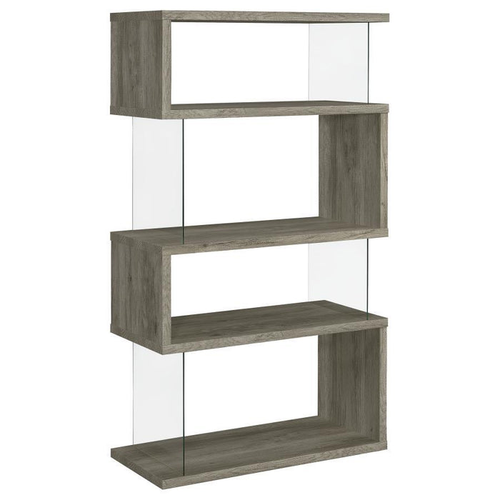 Emelle - 4-Shelf Bookcase With Glass Panels