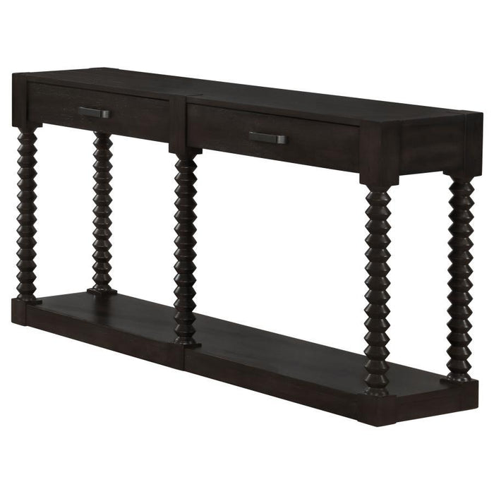 Meredith - 2-Drawer Sofa Table - Coffee Bean