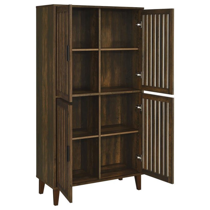 Elouise - 4-Door Engineered Wood Tall Accent Cabinet - Dark Pine