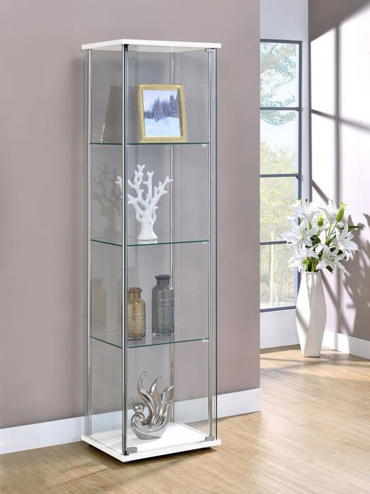 Bellatrix - 4-Shelf Clear Glass Curio Cabinet