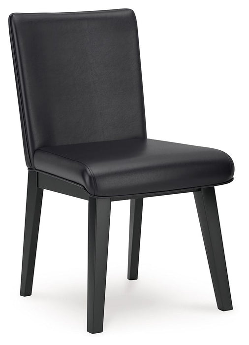 Jettaya - Black - Dining Upholstered Side Chair (Set of 2)