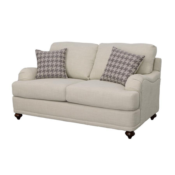 Glenn - Cushion Back Loveseat - Light Gray