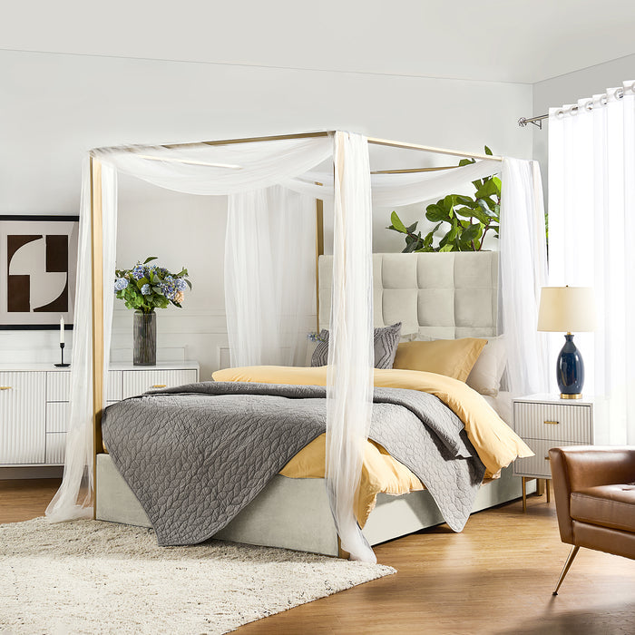 Madeleine - Upholstered Canopy Bed