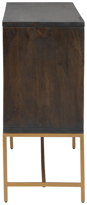 Elinmore - Brown / Gold Finish - Accent Cabinet