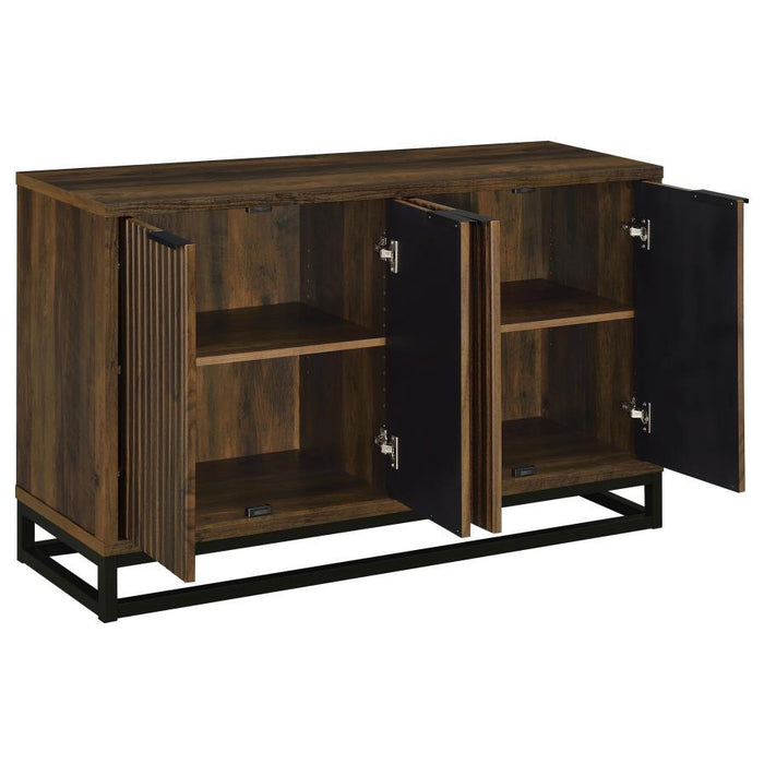 Ryatt - 4-Door Engineered Wood Accent Cabinet - Dark Pine