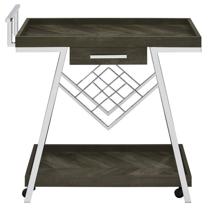 Kinney - 1-Drawer Engineered Wood Bar Cart