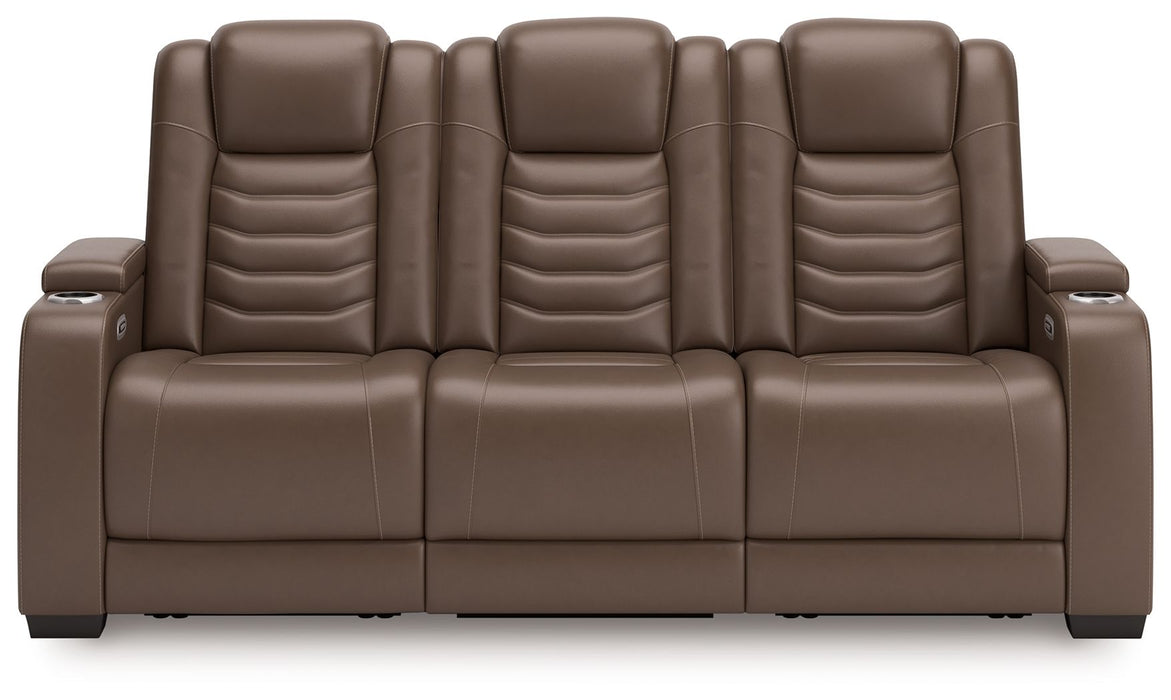 High Impact - Tobacco - Power Reclining Sofa / Adj Headrest