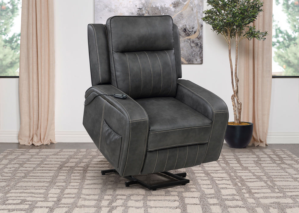 Raelynn - Upholstered Track Arm Recliner