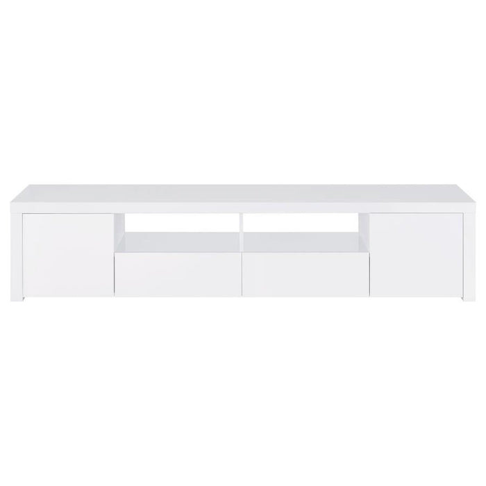 Jude - 2 Door Engineered Wood TV Stand - High Gloss White