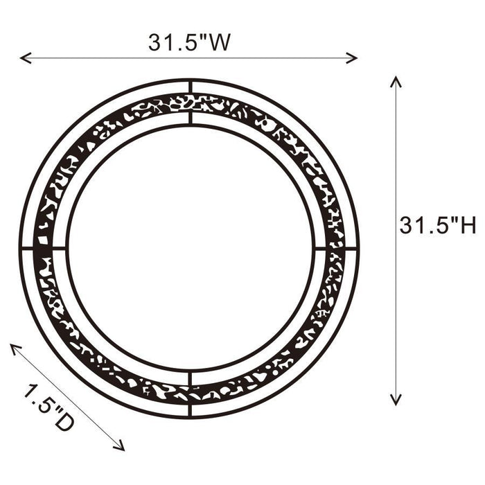 Lixue - Round Wall Mirror With LED Lighting - Silver