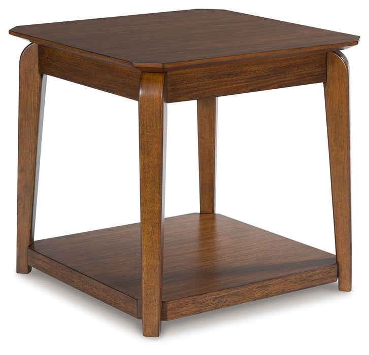 Trenmour - Medium Brown - Square End Table