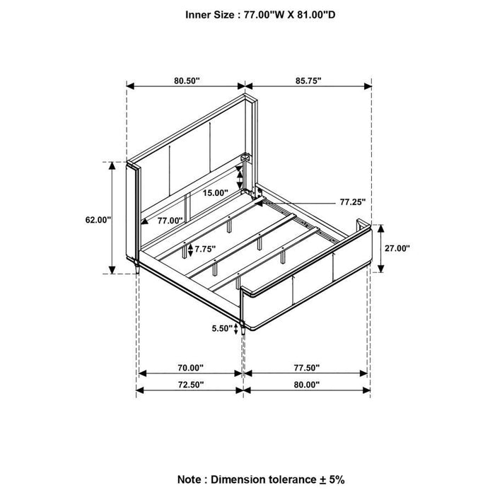 Alderwood - Upholstered Panel Bed