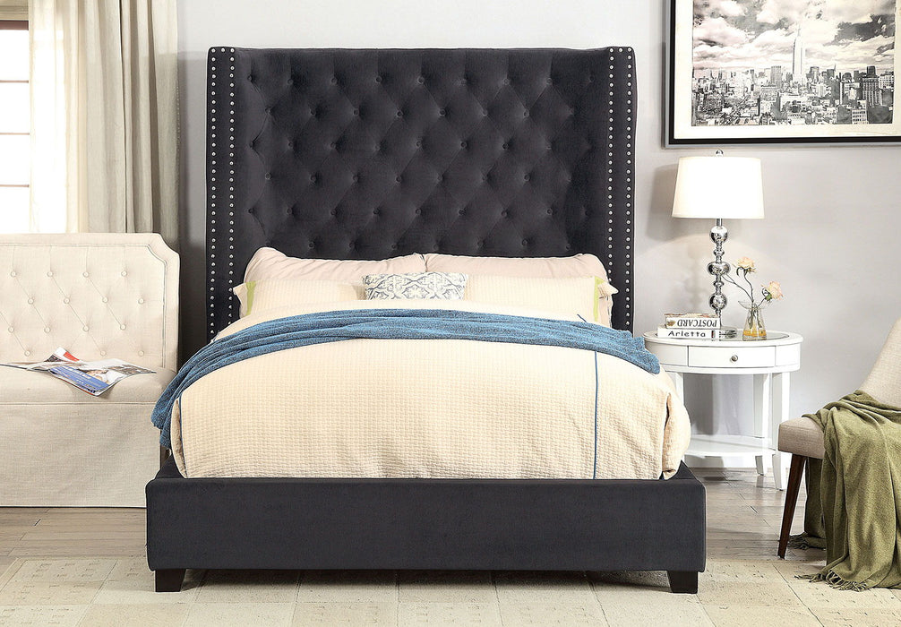 Mirabelle - California King Bed - Dark Gray