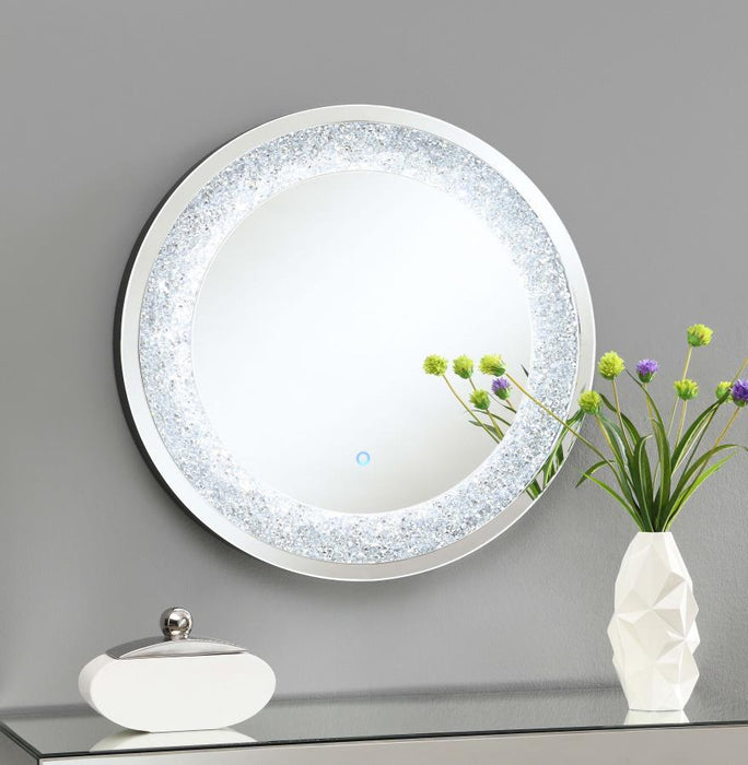 Landar - Round Wall Mirror - Silver