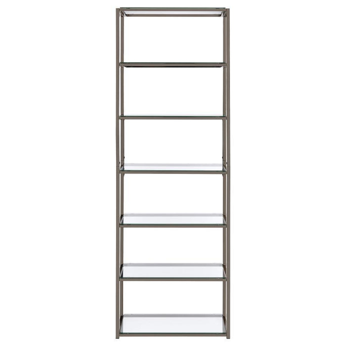 Kate - 6-Shelf Bookcase - Black Nickel