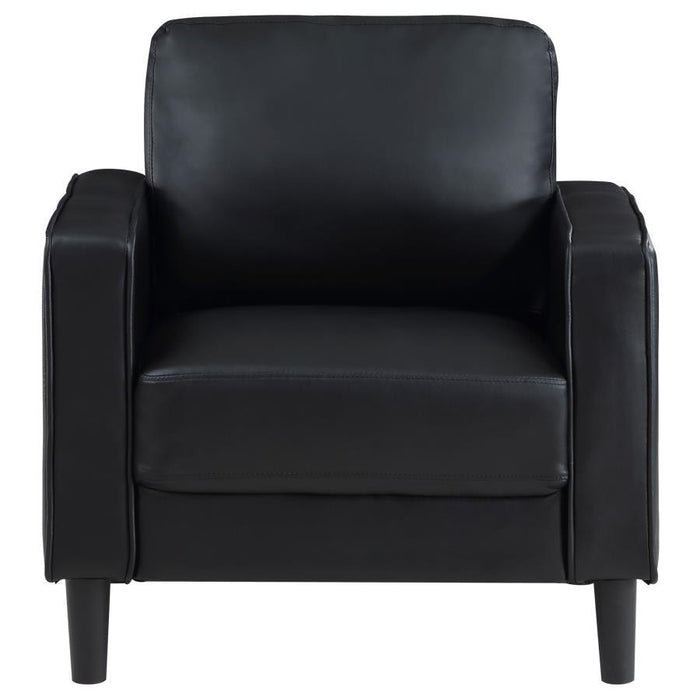 Ruth - Upholstered Track Arm Faux Leather Accent Chair