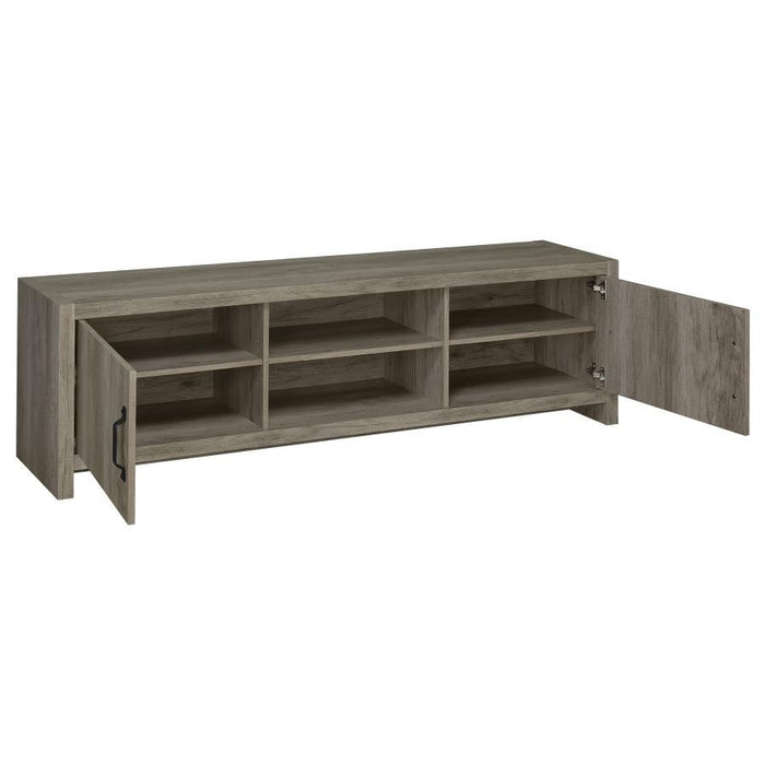 Burke - 2-Door TV Console - Gray Driftwood