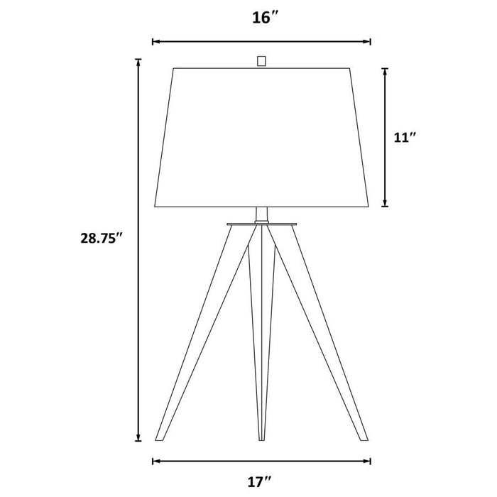 Sabat - Tripod Base Table Lamp - Black And Light Gray