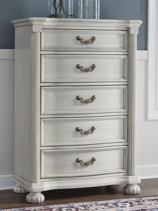 Montelaine - Antique White - Five Drawer Chest