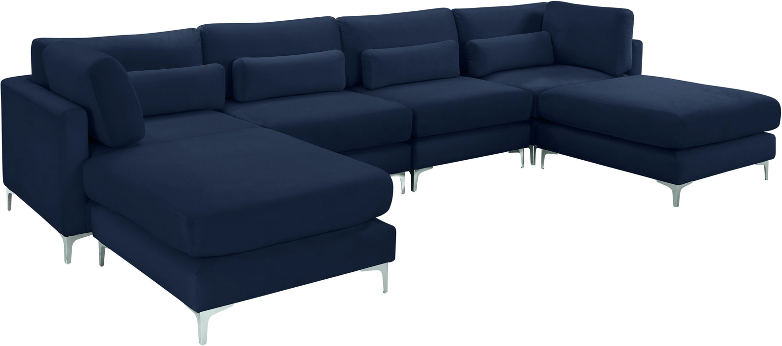 Julia - Modular Sectional 6 Piece - Fabric - Navy