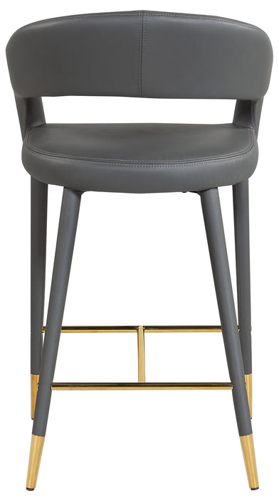 Destiny - Stool - Gray - Faux Leather