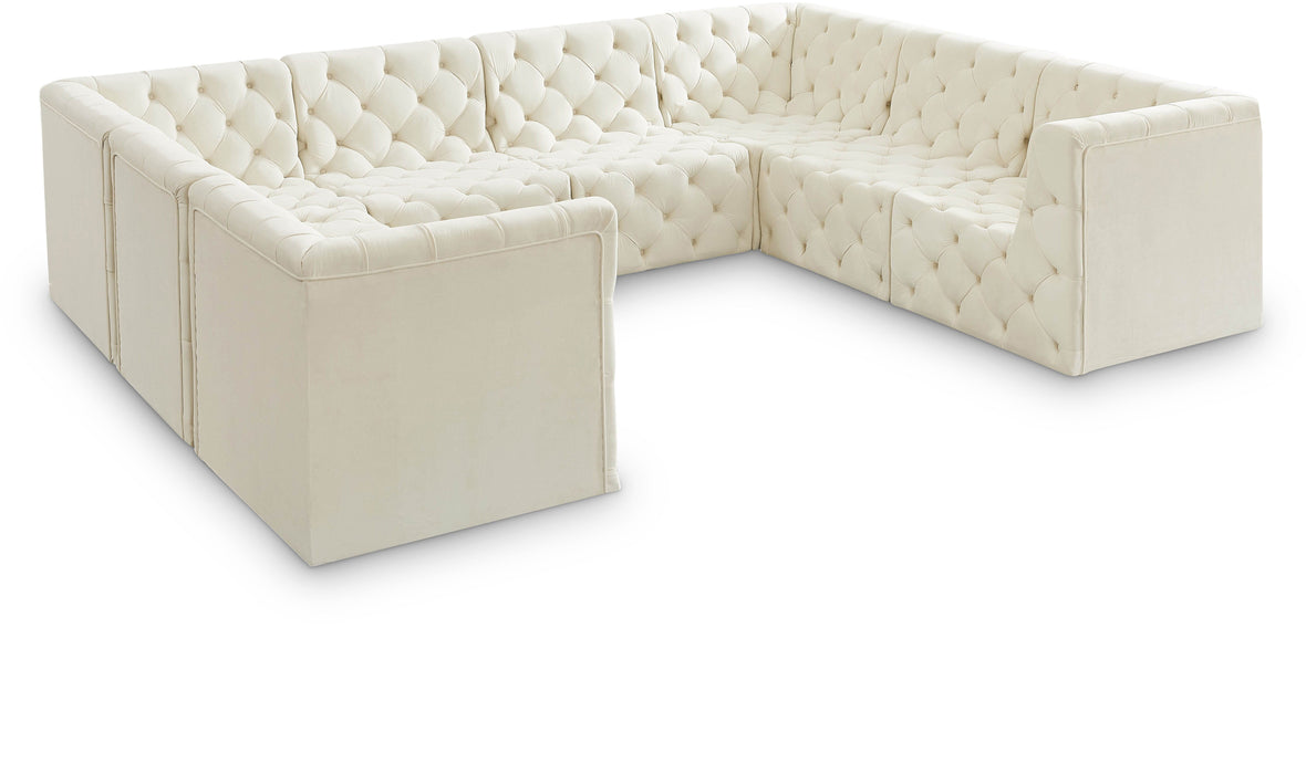 Tuft - Modular Sectional 8 Piece - Cream - Fabric