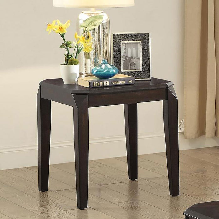 Baylor - Square Wood Side End Table - Walnut