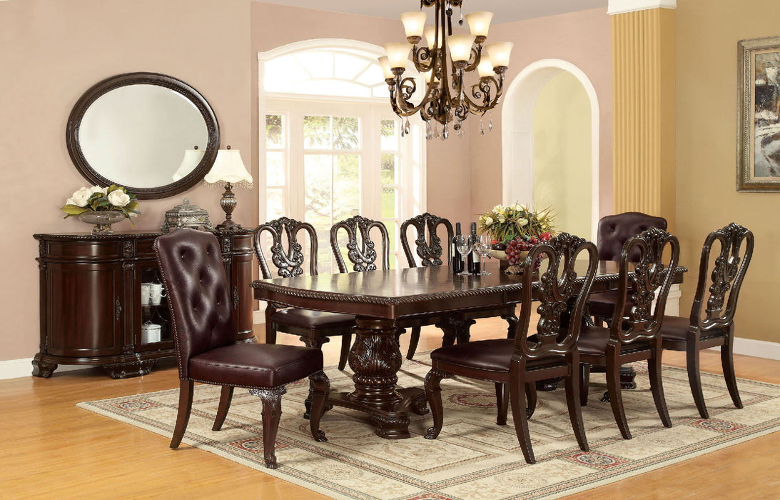 Bellagio - Dining Table With 2 Leaves - Brown Cherry