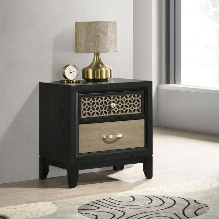 Valencia - Nightstand - Light Brown And Black