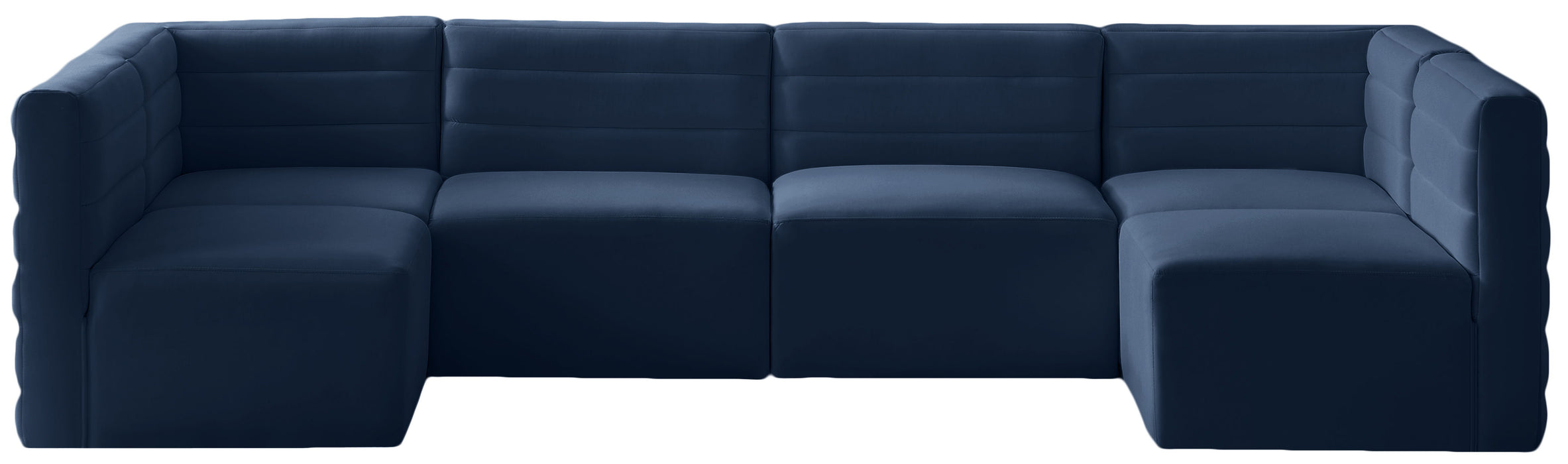 Quincy - Modular Sectional 6 Piece - Navy - Fabric