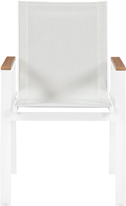 Nizuc - Outdoor Patio Dining Arm Chair (Set of 2) - White - Fabric