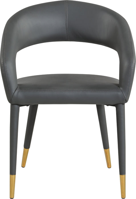 Destiny - Dining Chair - Gray - Faux Leather