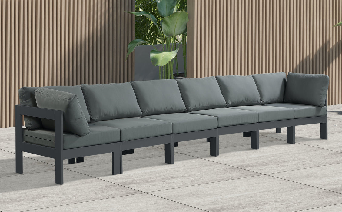 Nizuc - Outdoor Patio Modular Sofa With Frame - Grey - With Frame