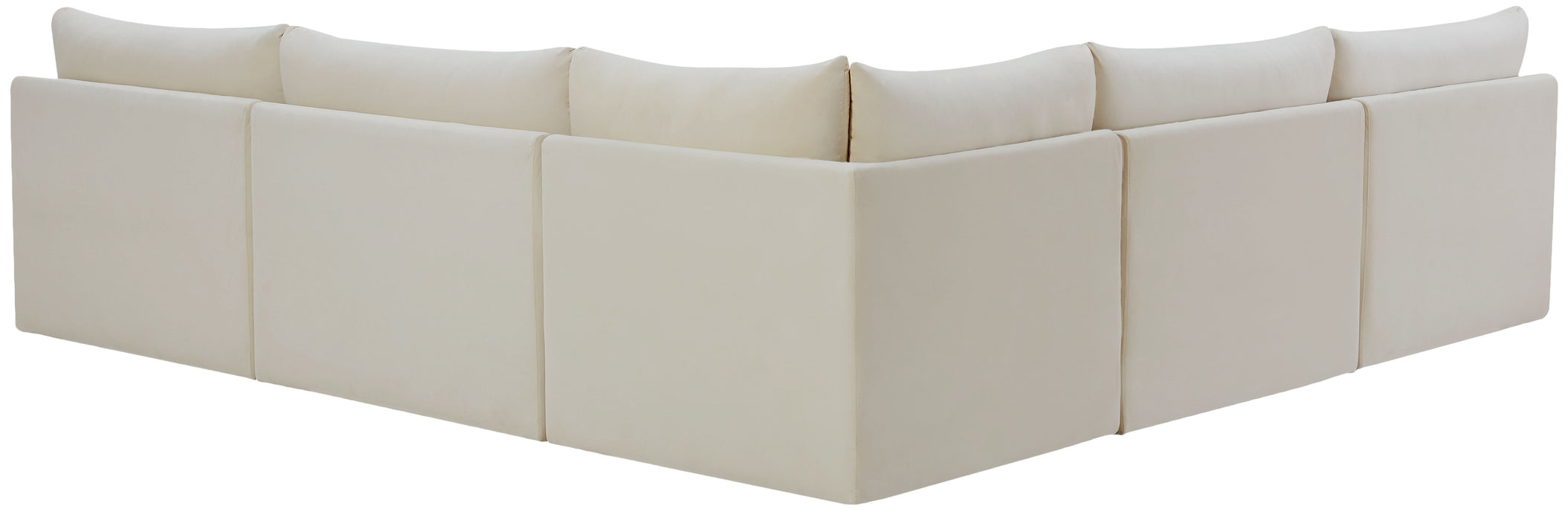 Jacob - Modular Sectional 5 Piece - Cream - Fabric - Modern & Contemporary