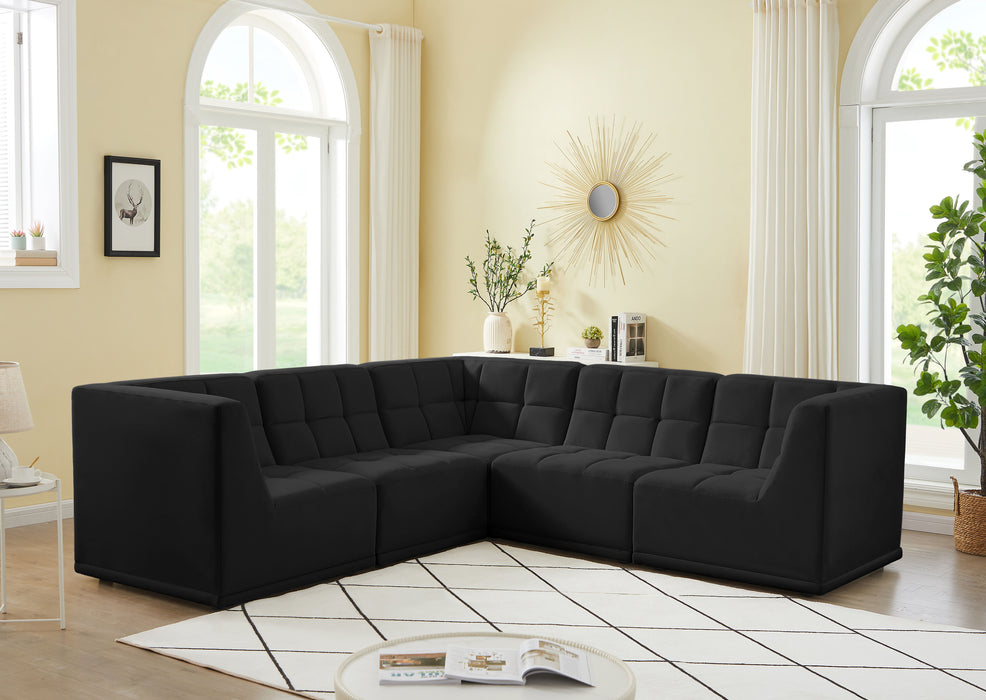 Relax - Modular Sectional 5 Piece - Black - Modern & Contemporary