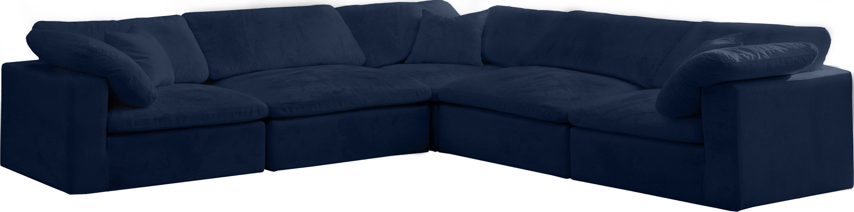 Cozy - Modular Sectional Cloud 5 Piece - Navy