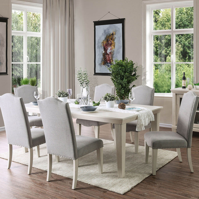 Daniella - Dining Table - Antique White / Gray