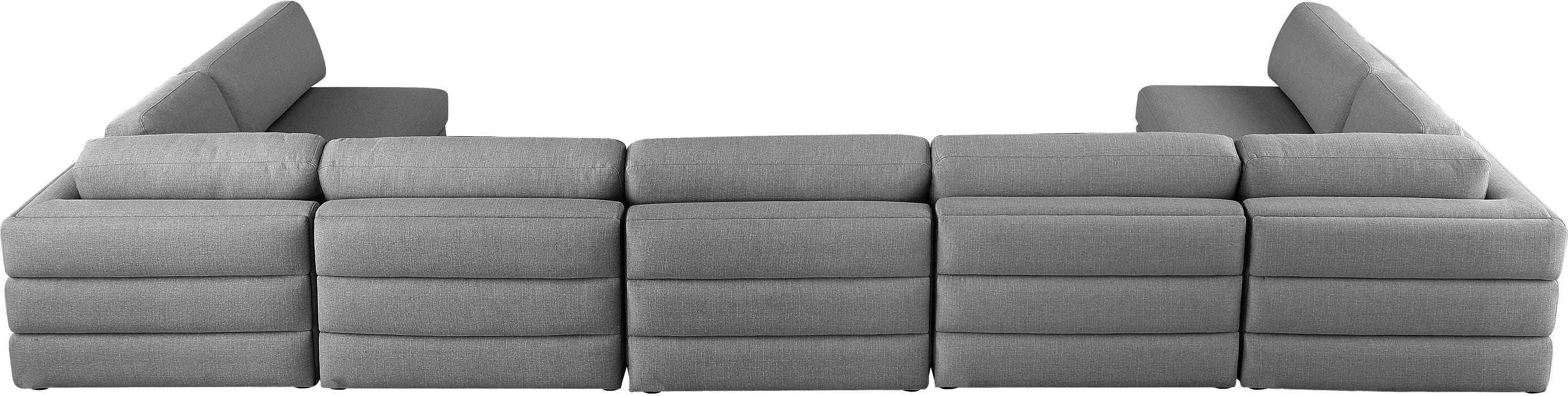 Beckham - Modular Sectional 7 Piece - Gray - Fabric